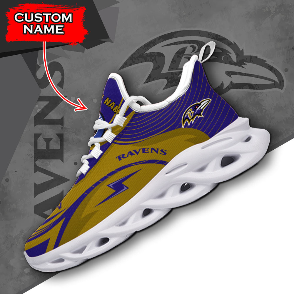 Personalized Baltimore Ravens NFL Max Soul Shoes Sneakers for Men And Women – NFL Football Fan Shoes, Team Sneakers