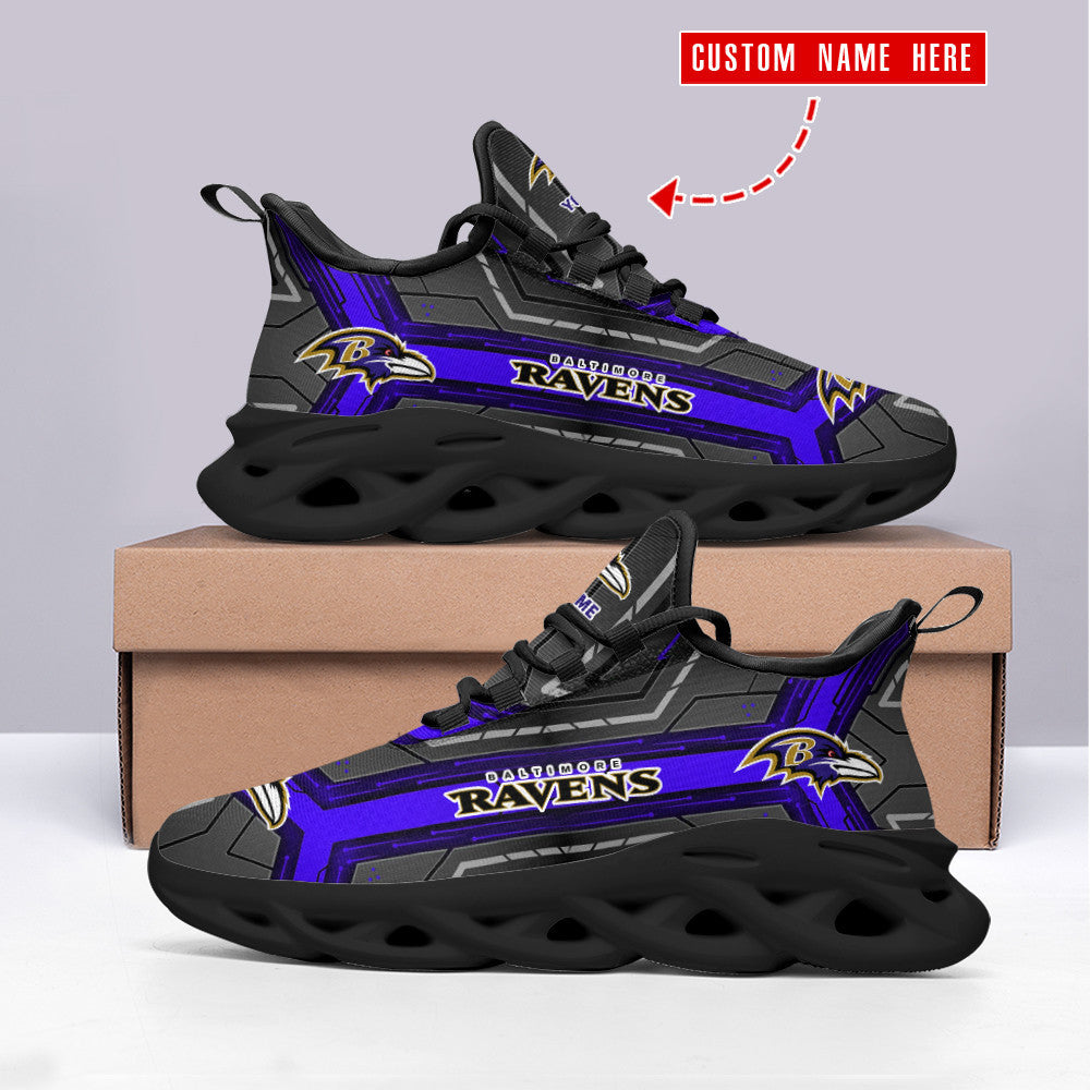 Personalized Baltimore Ravens NFL Max Soul Shoes Sneakers for Men And Women – NFL Football Fan Shoes, Team Sneakers - Image 3