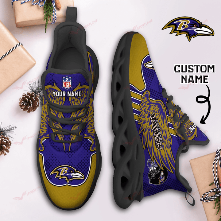 Personalized Baltimore Ravens NFL Max Soul Shoes Sneakers for Men And Women – NFL Football Fan Shoes, Team Sneakers - Image 3