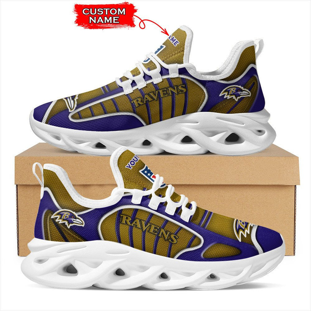 Personalized Baltimore Ravens NFL Max Soul Shoes Sneakers for Men And Women – NFL Football Fan Shoes, Team Sneakers