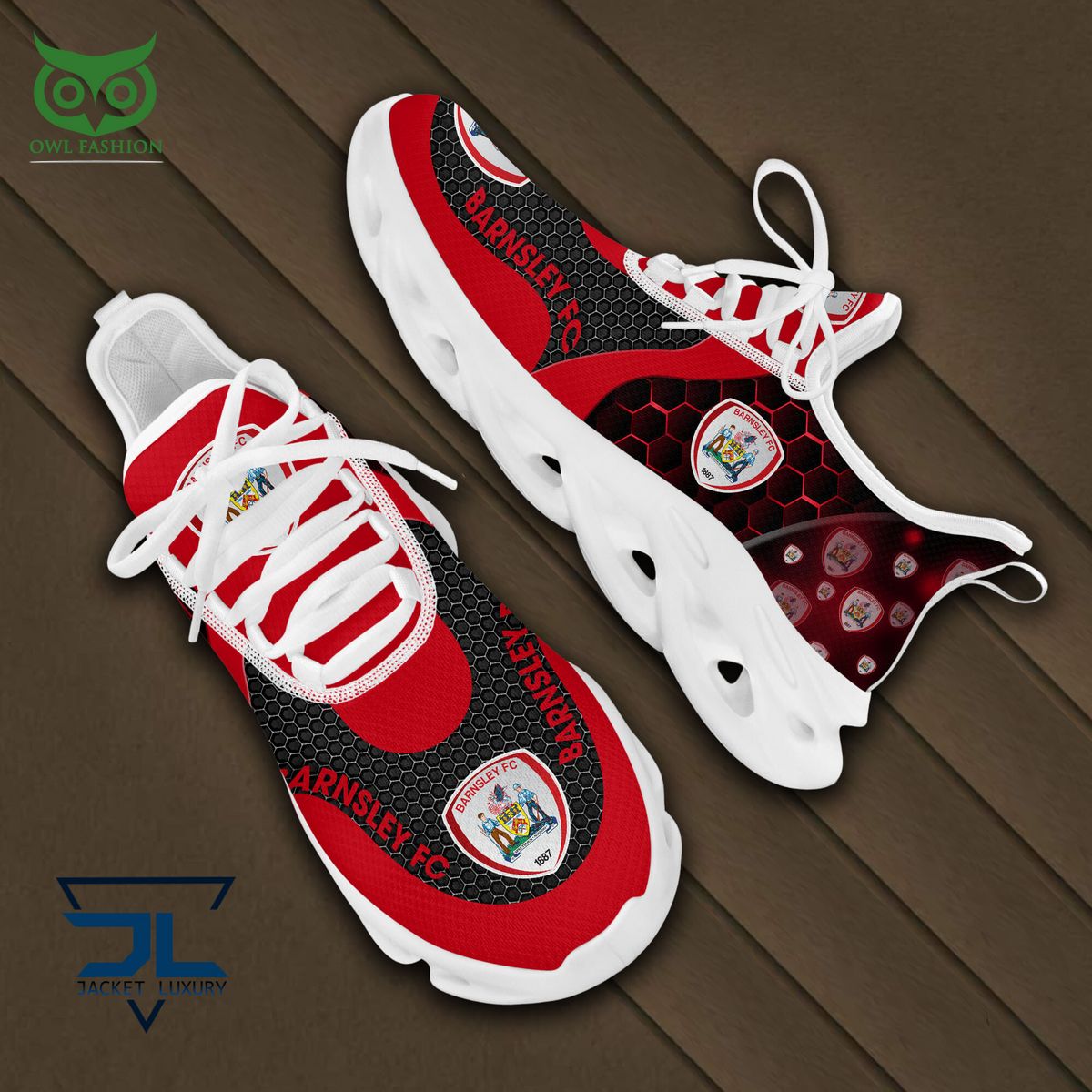 Personalized Barnsley FC Max Soul Shoes Sneakers for Men And Women – Soccer Fan Shoes, Team Sneakers - Image 3