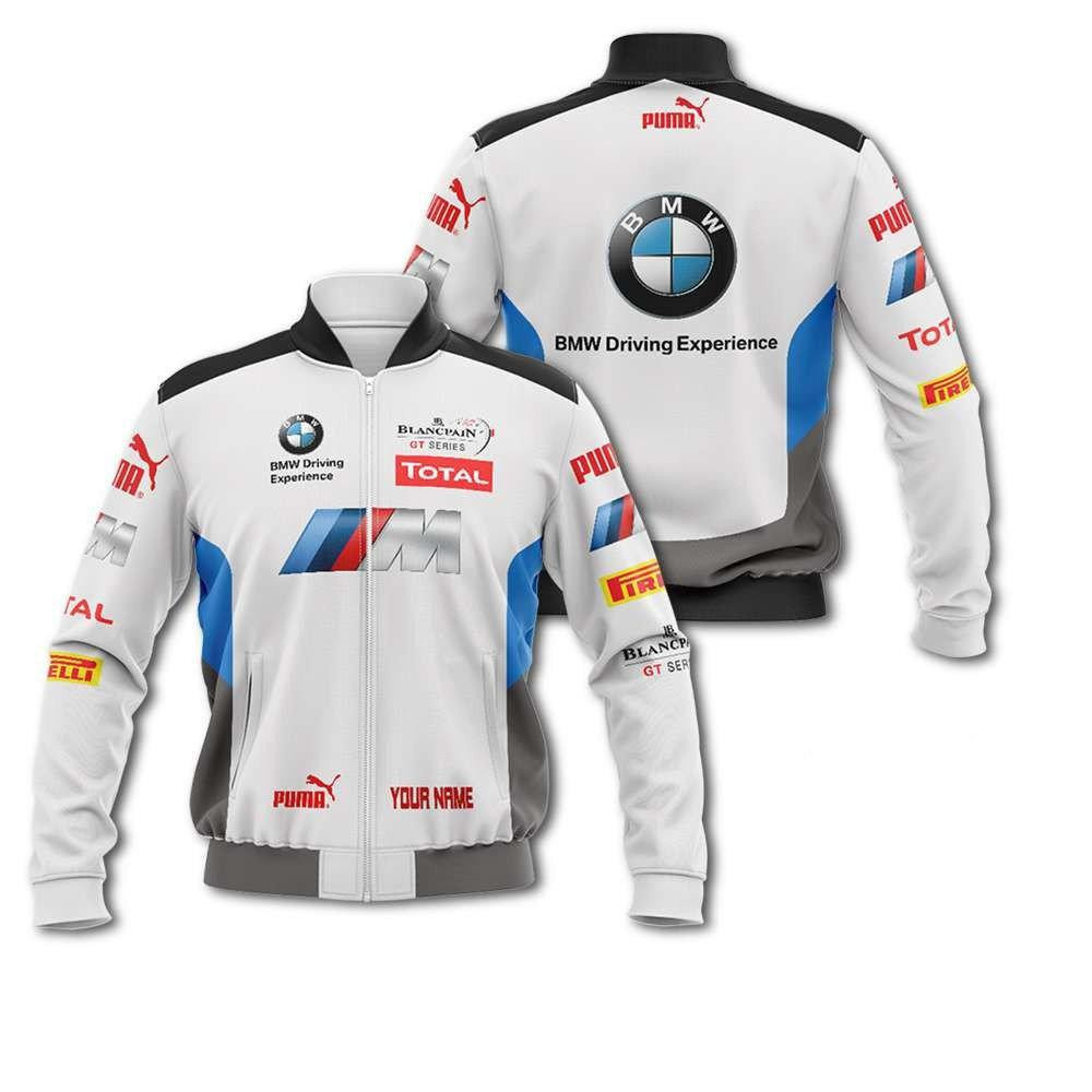 Personalized BMW Racing Bomber Jacket | Automotive Jacket for Men & Women | Car Fan Gift