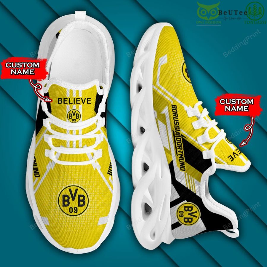 Personalized Borussia Dortmund Max Soul Shoes Sneakers for Men And Women – Soccer Fan Shoes, Team Sneakers