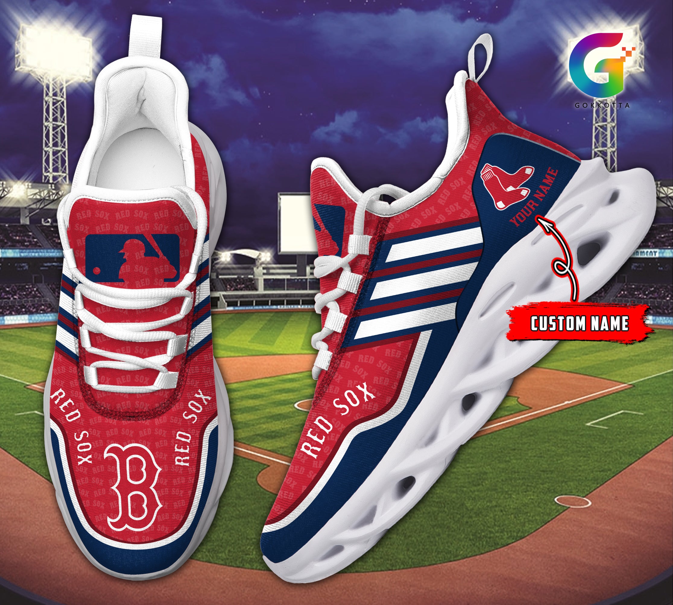 Personalized Boston Red Sox MLB Max Soul Shoes Sneakers for Men And Women – MLB Baseball Fan Shoes, Team Sneakers