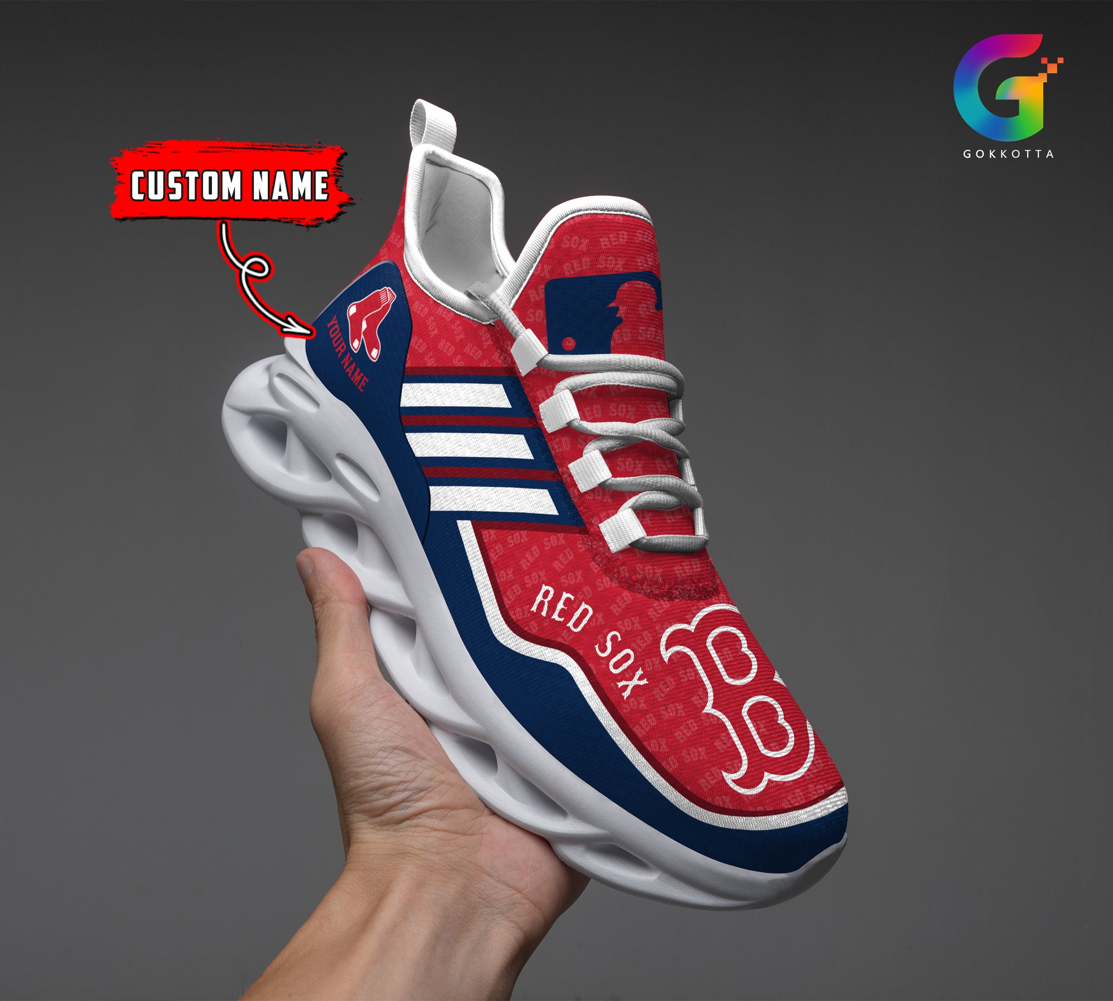 Personalized Boston Red Sox MLB Max Soul Shoes Sneakers for Men And Women – MLB Baseball Fan Shoes, Team Sneakers - Image 4
