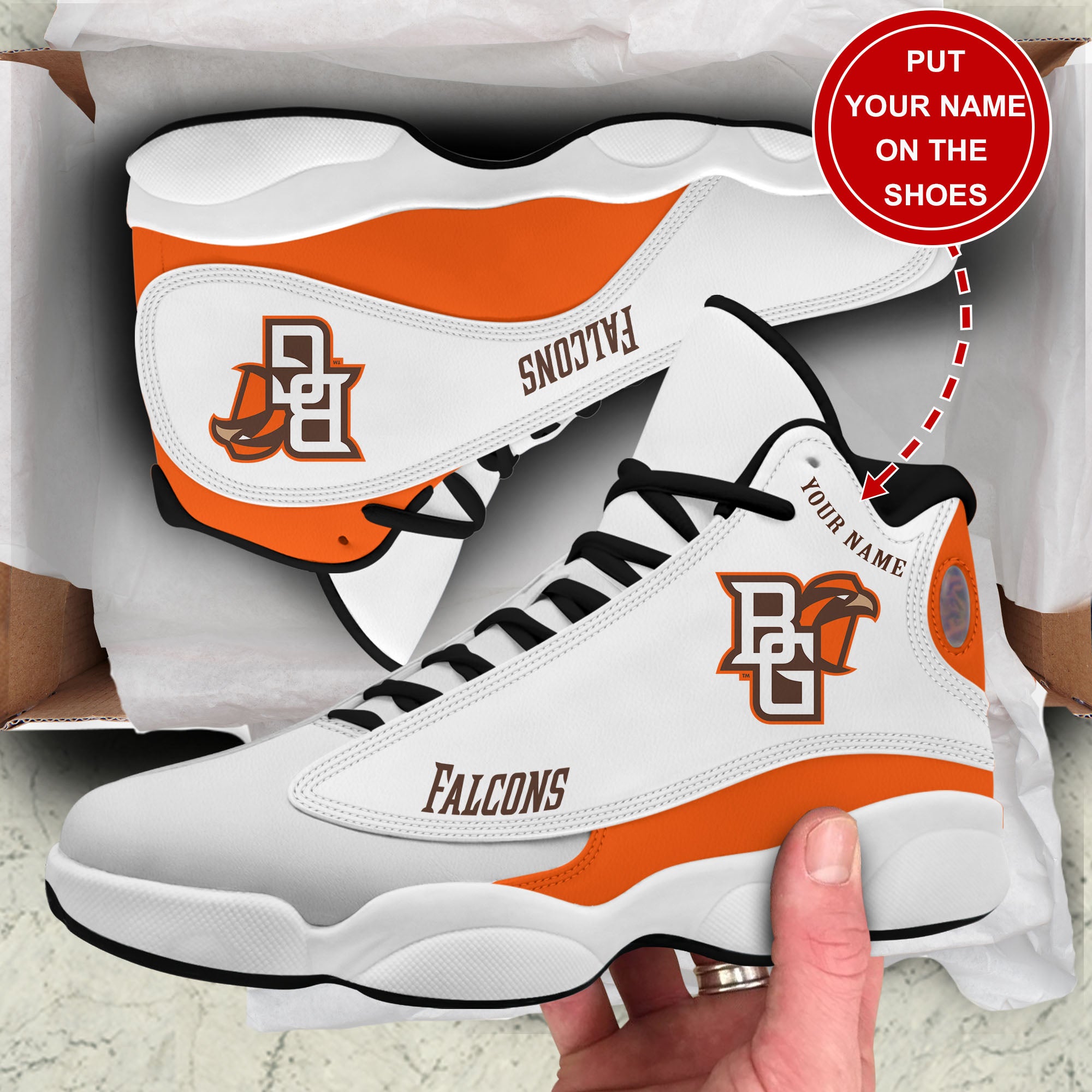 Personalized Bowling Green Falcons JD13 Sneakers Shoes for Men & Women | Custom Fan Gift