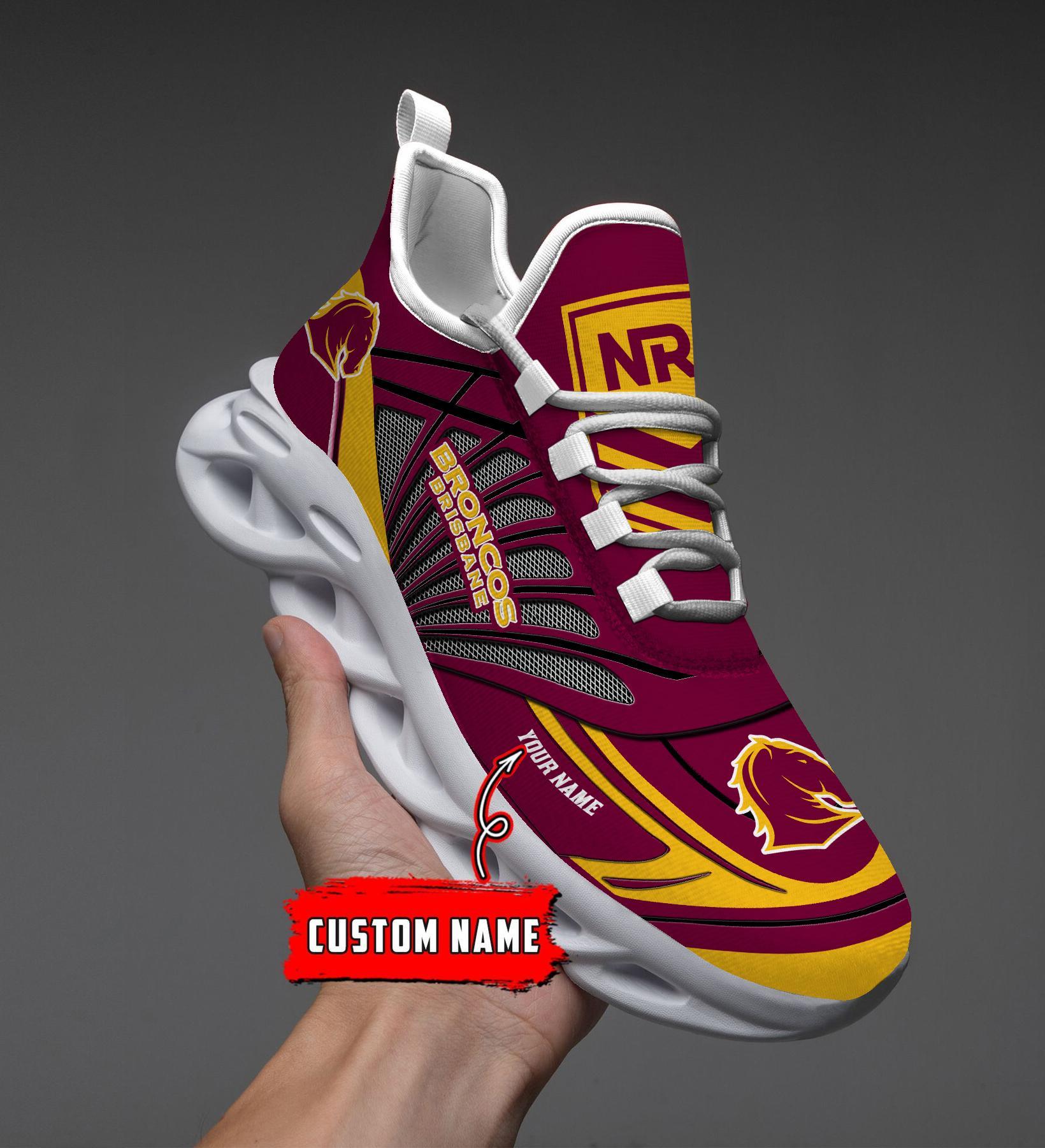 Personalized Brisbane Broncos Max Soul Shoes Sneakers for Men And Women – NFL Football Fan Shoes, Team Sneakers