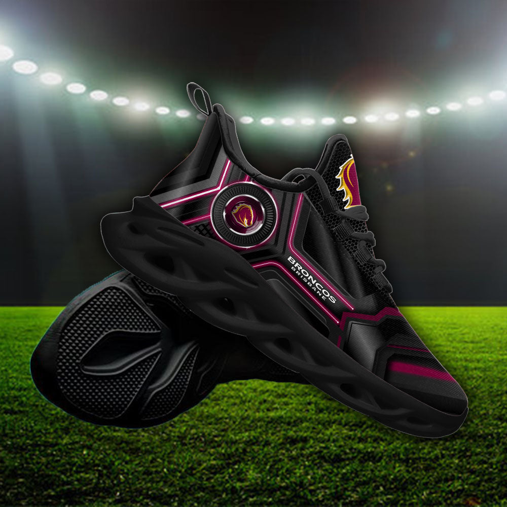 Personalized Brisbane Broncos NRL Max Soul Shoes Sneakers for Men And Women – NFL Football Fan Shoes, Team Sneakers - Image 4