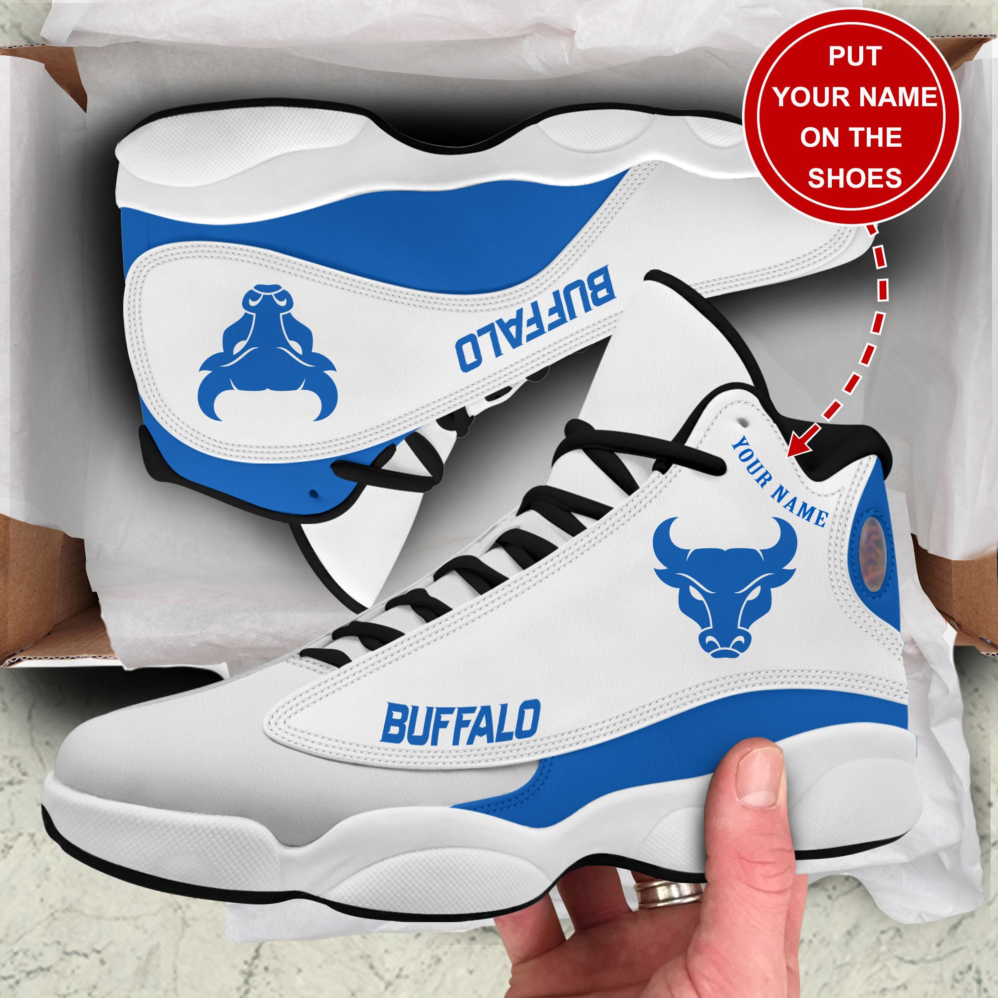 Personalized Buffalo Bills JD13 Sneakers Shoes for Men & Women | Custom Fan Gift