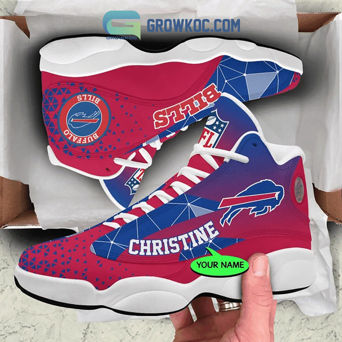Personalized Buffalo Bills JD13 Sneakers Shoes for Men & Women | Custom Fan Gift