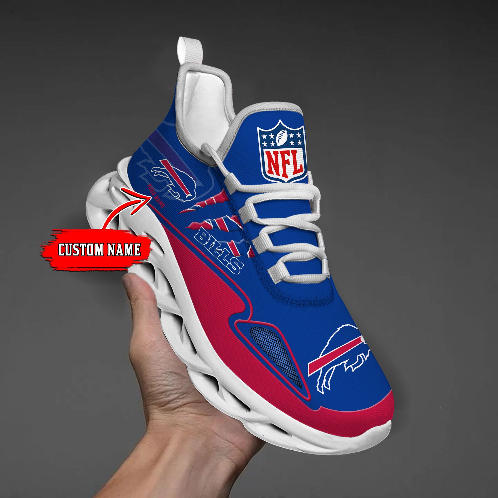 Personalized Buffalo Bills Max Soul Shoes Sneakers for Men And Women – NFL Football Fan Shoes, Team Sneakers