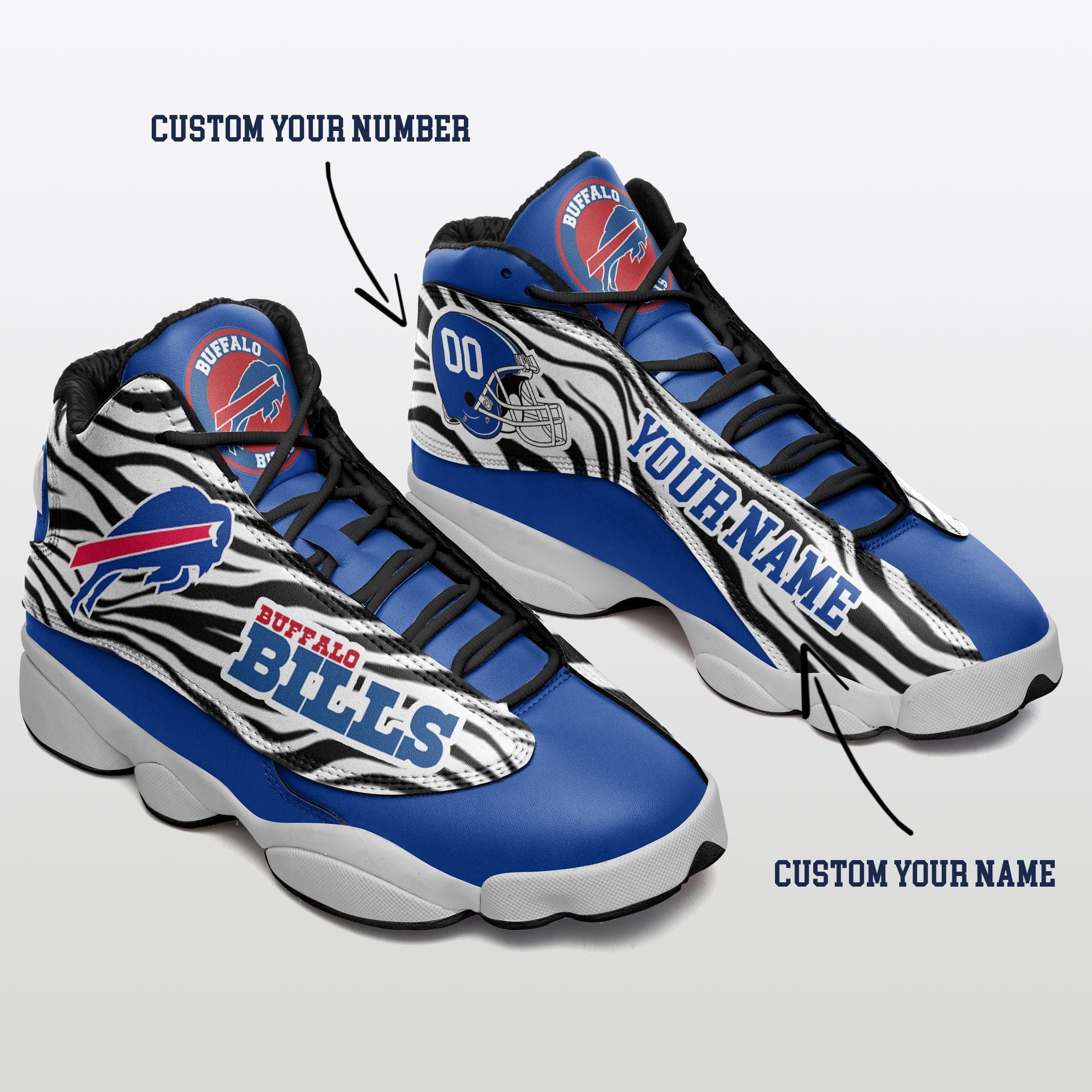 Personalized Buffalo Bills NFL JD13 Sneakers Shoes for Men & Women | Custom Fan Gift