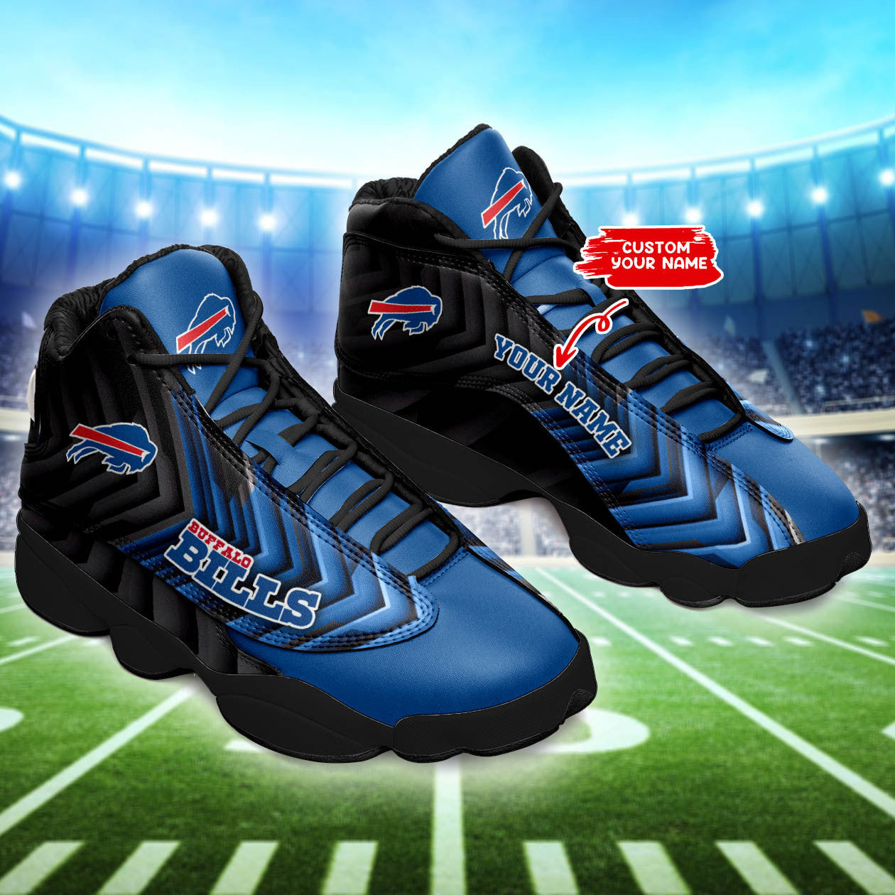 Personalized Buffalo Bills NFL JD13 Sneakers Shoes for Men & Women | Custom Fan Gift