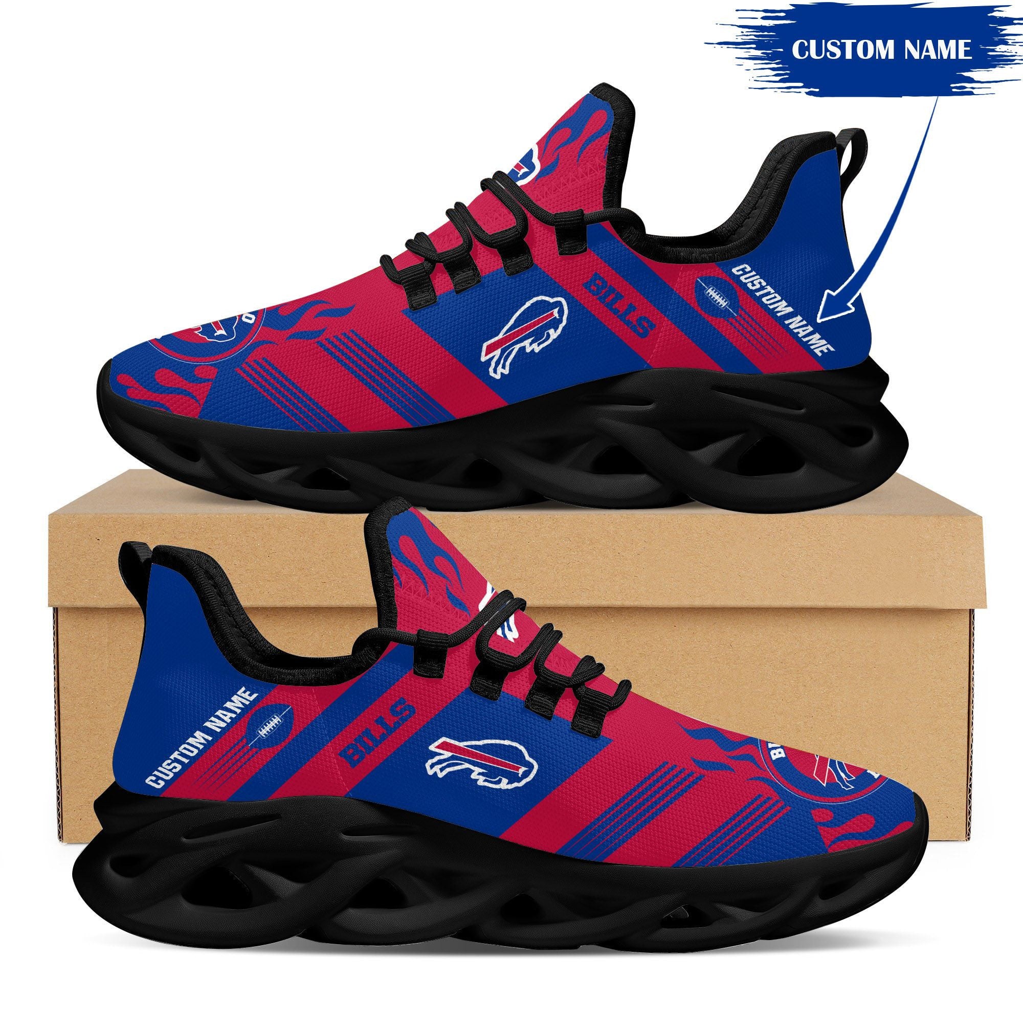 Personalized Buffalo Bills NFL Max Soul Shoes Sneakers for Men And Women – NFL Football Fan Shoes, Team Sneakers - Image 4