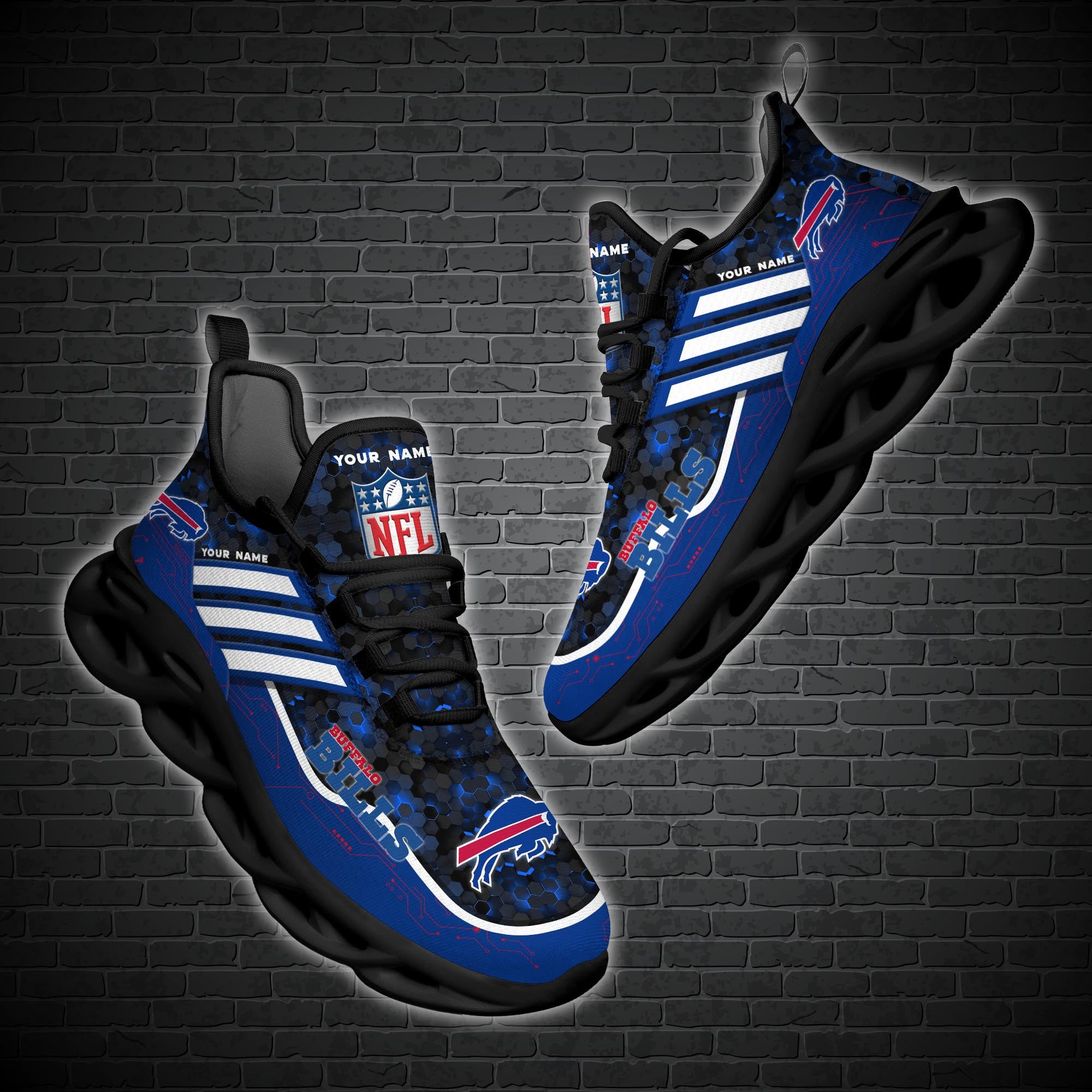 Personalized Buffalo Bills NFL Max Soul Shoes Sneakers for Men And Women – NFL Football Fan Shoes, Team Sneakers - Image 3