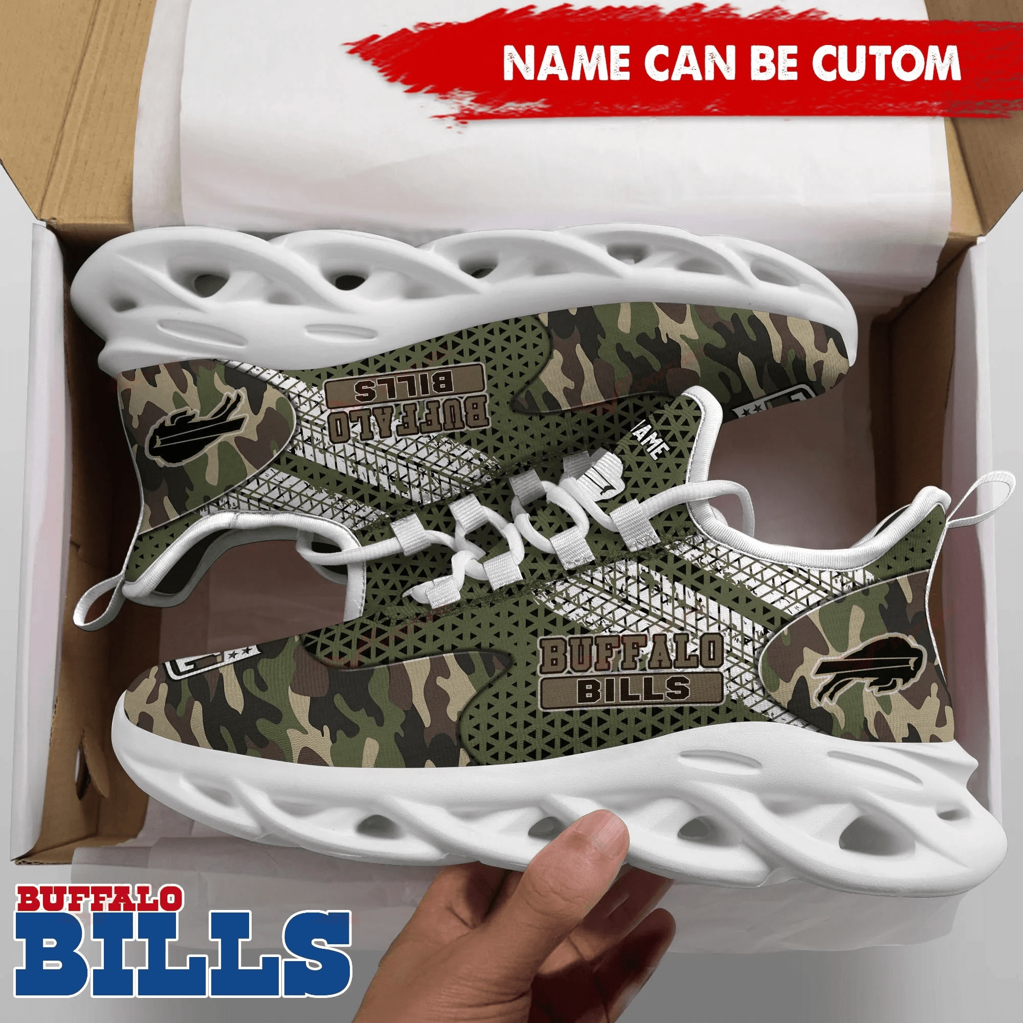 Personalized Buffalo Bills NFL Max Soul Shoes Sneakers for Men And Women – NFL Football Fan Shoes, Team Sneakers