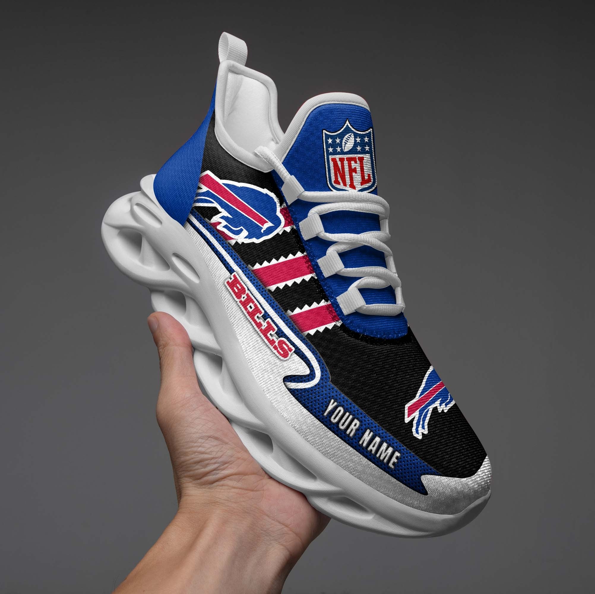 Personalized Buffalo Bills NFL Max Soul Shoes Sneakers for Men And Women – NFL Football Fan Shoes, Team Sneakers