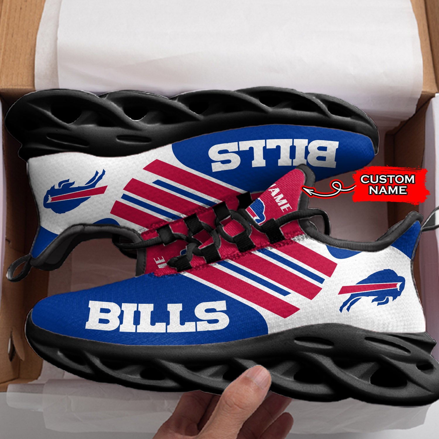 Personalized Buffalo Bills NFL Max Soul Shoes Sneakers for Men And Women – NFL Football Fan Shoes, Team Sneakers - Image 4
