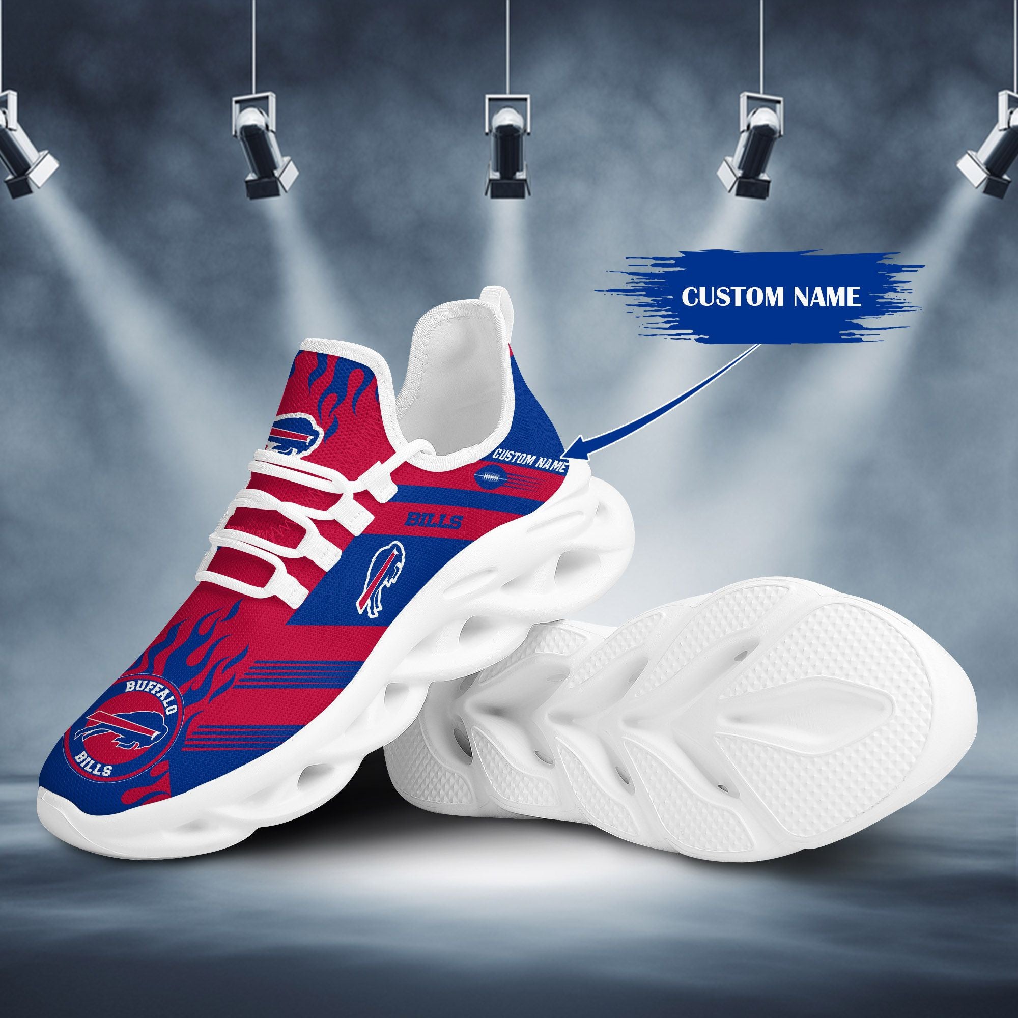 Personalized Buffalo Bills NFL Max Soul Shoes Sneakers for Men And Women – NFL Football Fan Shoes, Team Sneakers - Image 3