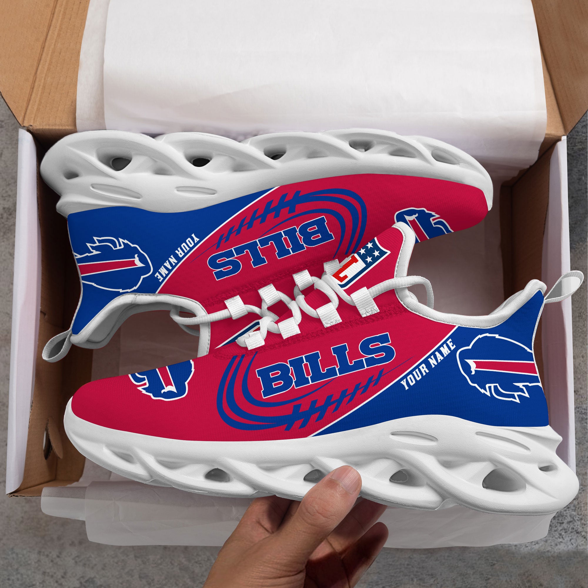 Personalized Buffalo Bills NFL Max Soul Shoes Sneakers for Men And Women – NFL Football Fan Shoes, Team Sneakers - Image 4