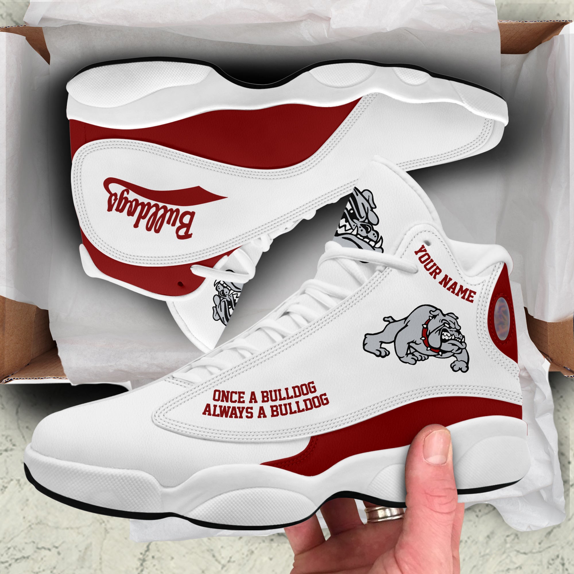 Personalized Bulldog JD13 Sneakers Shoes for Men & Women | Personalized Gift for Style Lovers