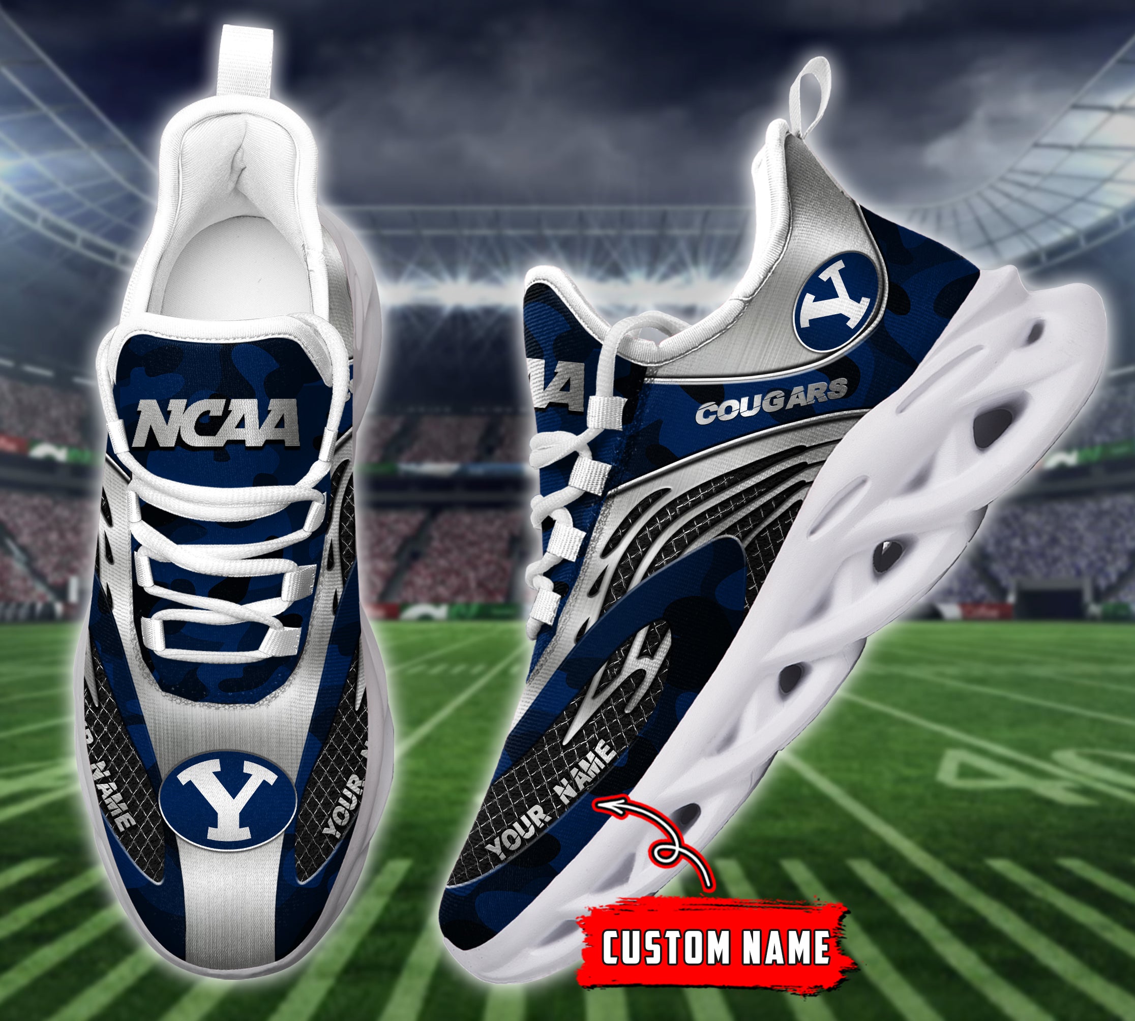 Personalized BYU Cougars NCAA Max Soul Shoes Sneakers for Men And Women – NCAA Fan Shoes, Team Sneakers