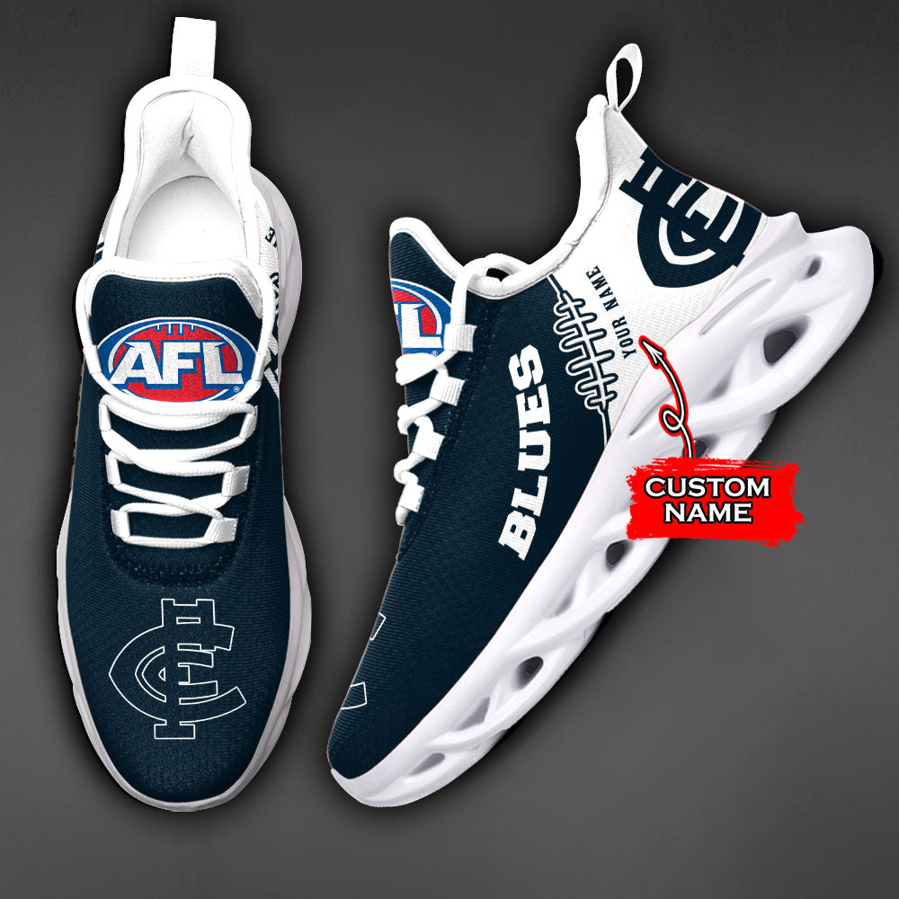 Personalized Carlton Blues AFL Max Soul Shoes Sneakers for Men And Women – Casual Shoes, Streetwear Shoes