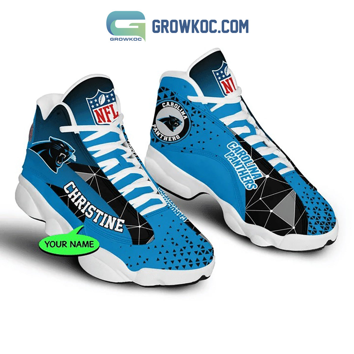 Personalized Carolina Panthers JD13 Sneakers Shoes for Men & Women | Custom Fan Gift