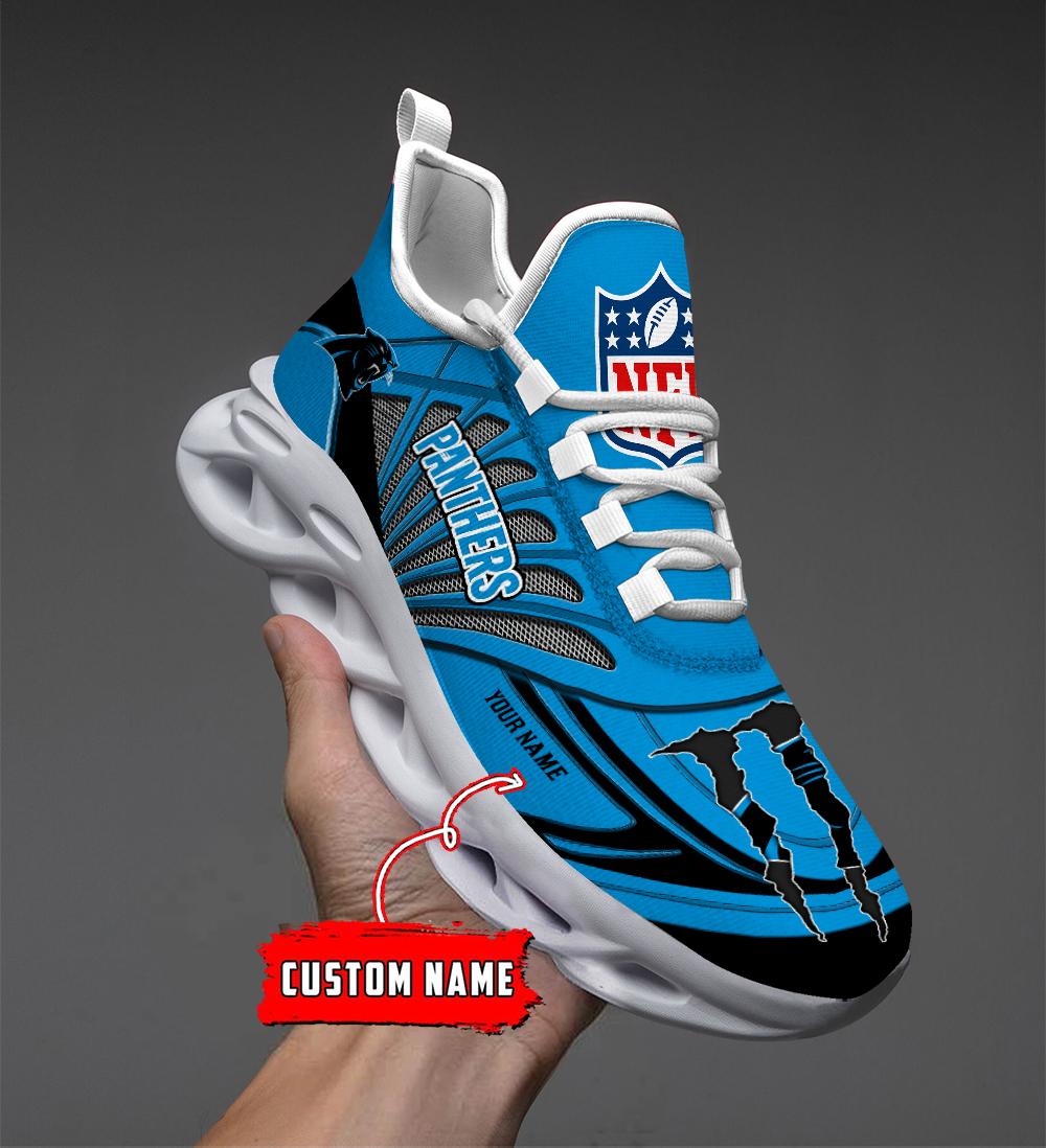 Personalized Carolina Panthers Max Soul Shoes Sneakers for Men And Women – NFL Football Fan Shoes, Team Sneakers