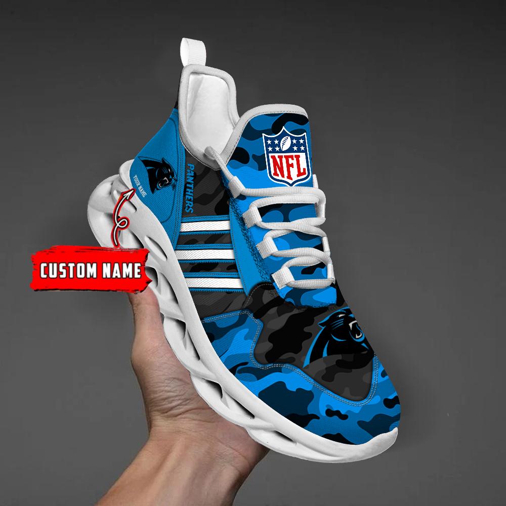 Personalized Carolina Panthers Max Soul Shoes Sneakers for Men And Women – NFL Football Fan Shoes, Team Sneakers