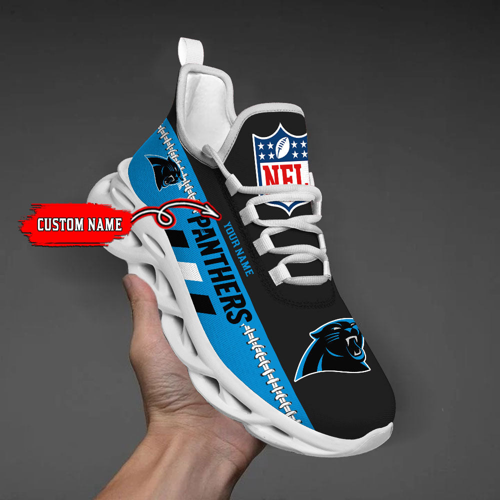 Personalized Carolina Panthers Max Soul Shoes Sneakers for Men And Women – NFL Football Fan Shoes, Team Sneakers