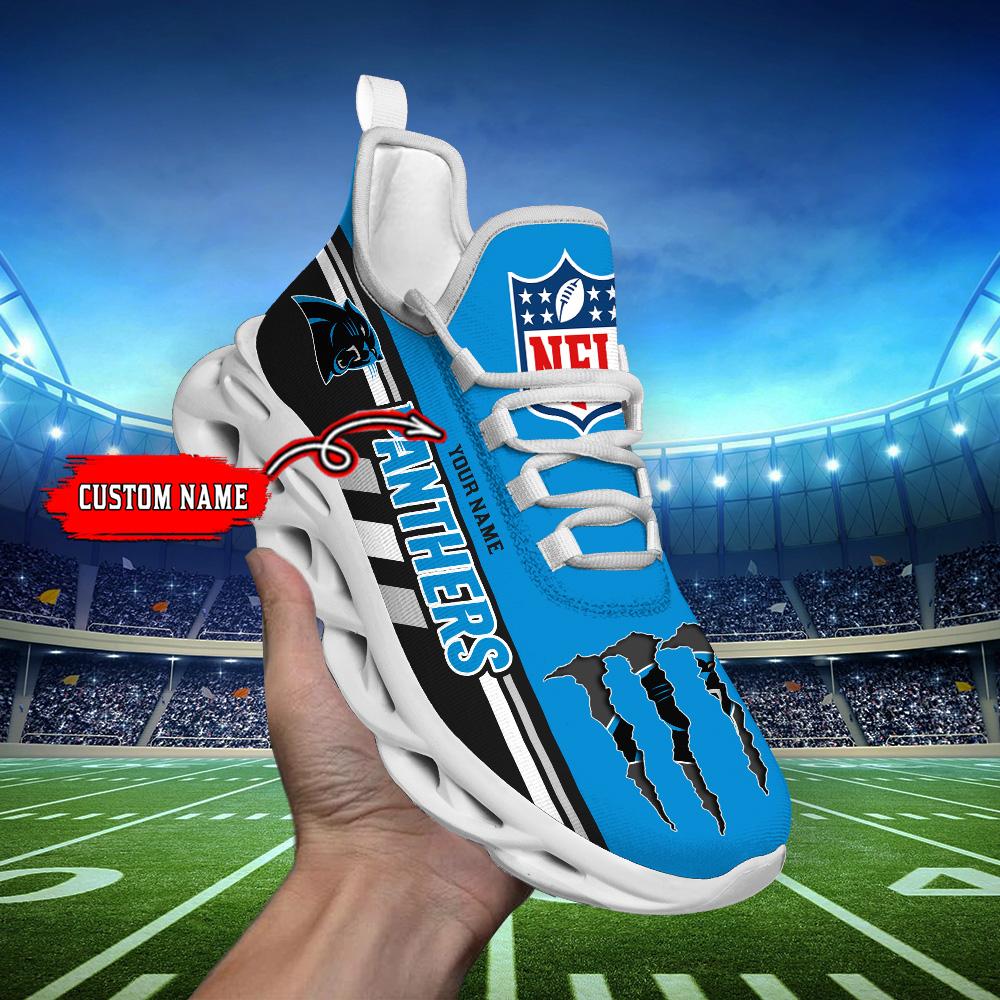 Personalized Carolina Panthers Max Soul Shoes Sneakers for Men And Women – NFL Football Fan Shoes, Team Sneakers