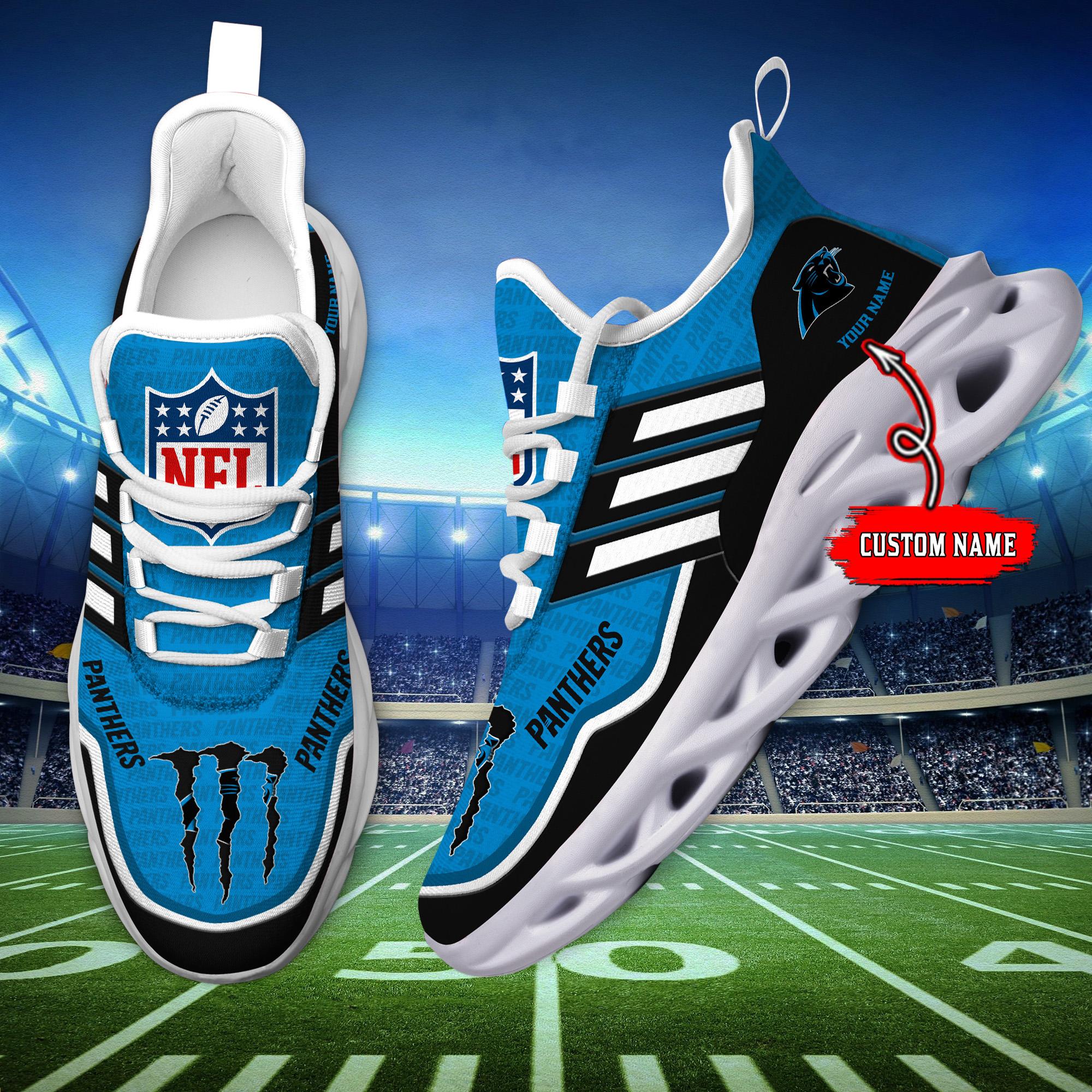 Personalized Carolina Panthers Max Soul Shoes Sneakers for Men And Women – NFL Football Fan Shoes, Team Sneakers