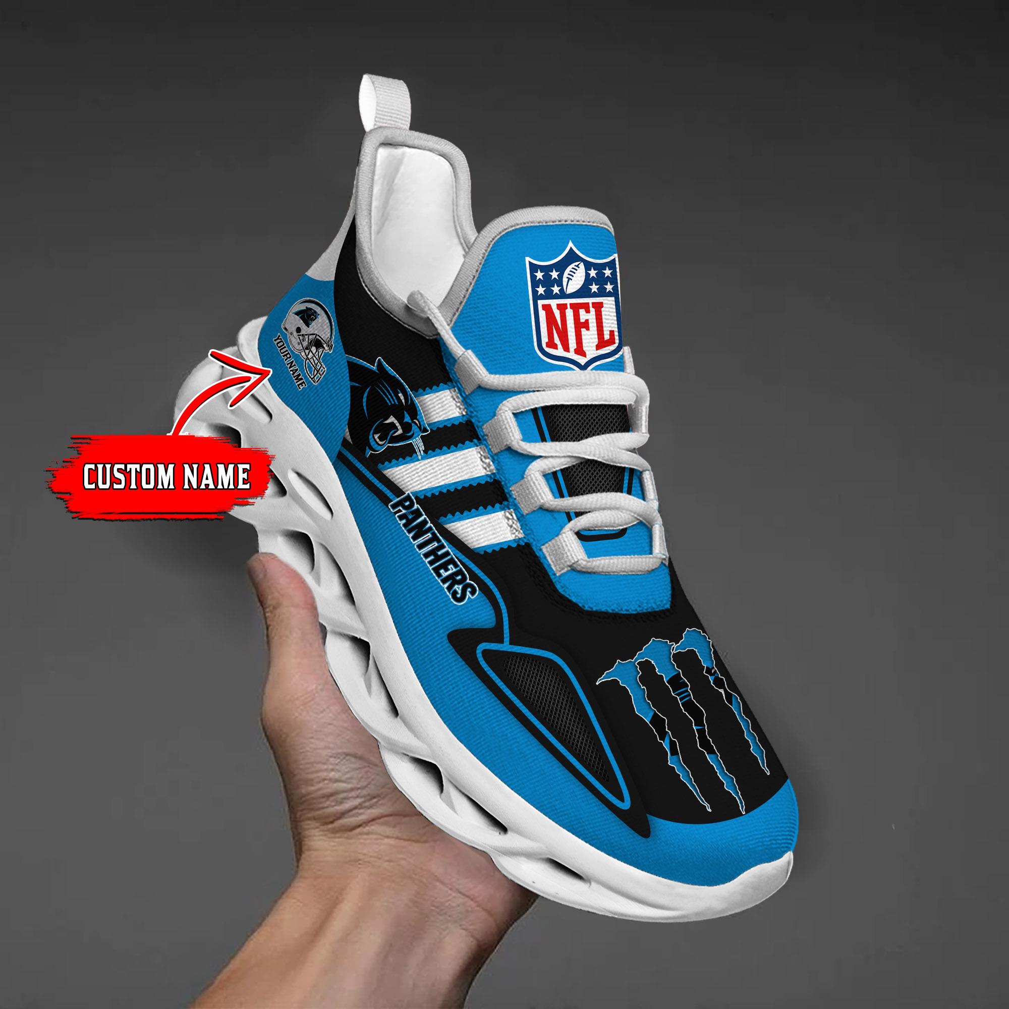Personalized Carolina Panthers Max Soul Shoes Sneakers for Men And Women – NFL Football Fan Shoes, Team Sneakers