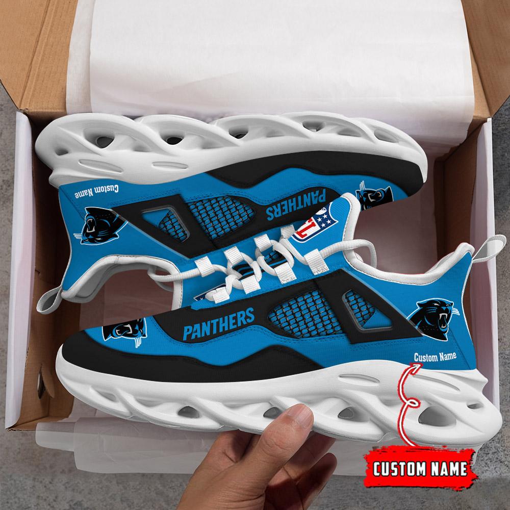 Personalized Carolina Panthers Max Soul Shoes Sneakers for Men And Women – NFL Football Fan Shoes, Team Sneakers