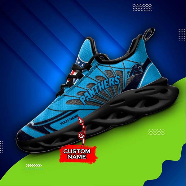 Personalized Carolina Panthers NFL Max Soul Shoes Sneakers for Men And Women – NFL Football Fan Shoes, Team Sneakers - Image 4