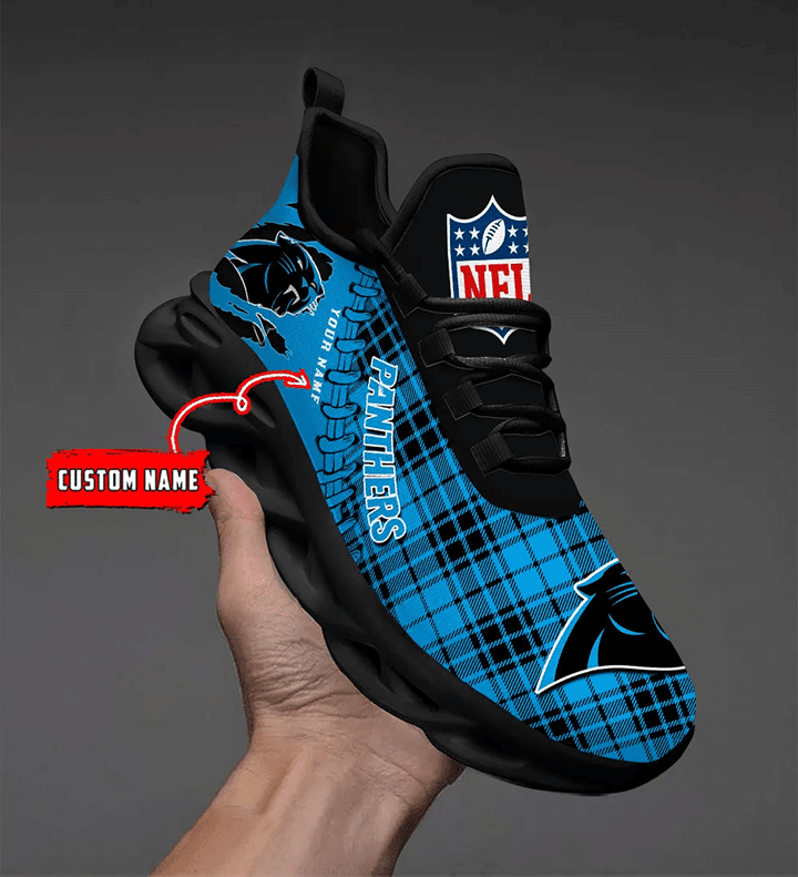 Personalized Carolina Panthers NFL Max Soul Shoes Sneakers for Men And Women – NFL Football Fan Shoes, Team Sneakers - Image 4