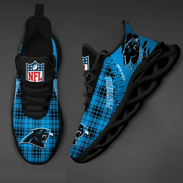 Personalized Carolina Panthers NFL Max Soul Shoes Sneakers for Men And Women – NFL Football Fan Shoes, Team Sneakers - Image 3