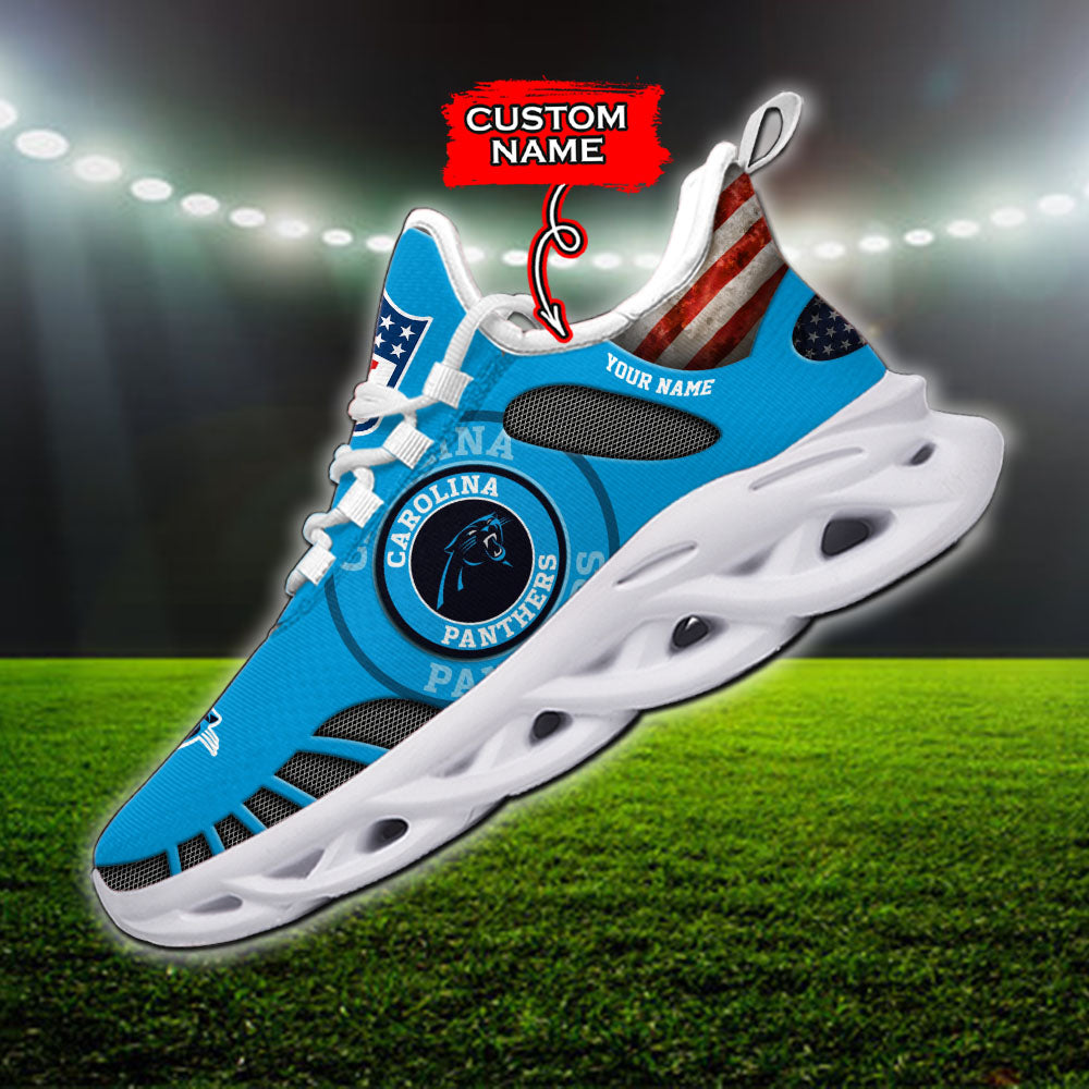 Personalized Carolina Panthers NFL Max Soul Shoes Sneakers for Men And Women – NFL Football Fan Shoes, Team Sneakers