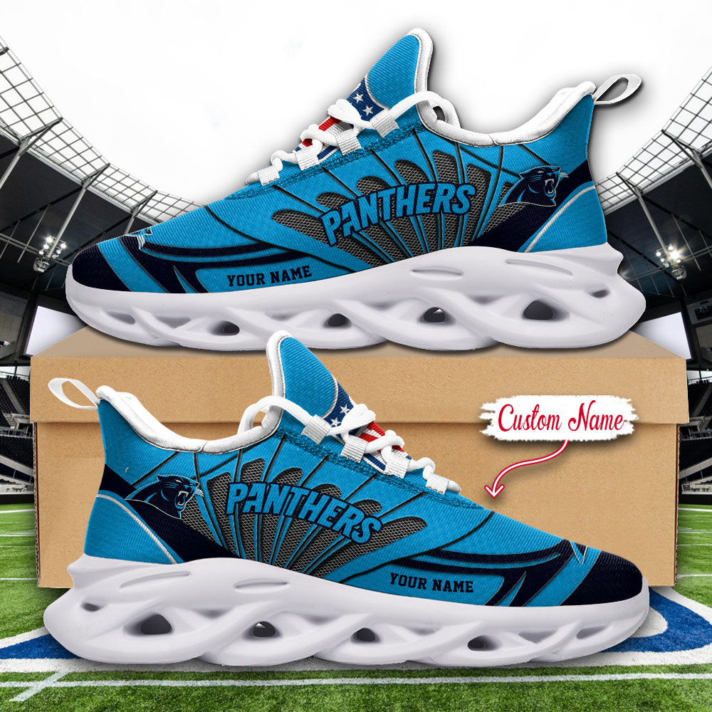 Personalized Carolina Panthers NFL Max Soul Shoes Sneakers for Men And Women – NFL Football Fan Shoes, Team Sneakers