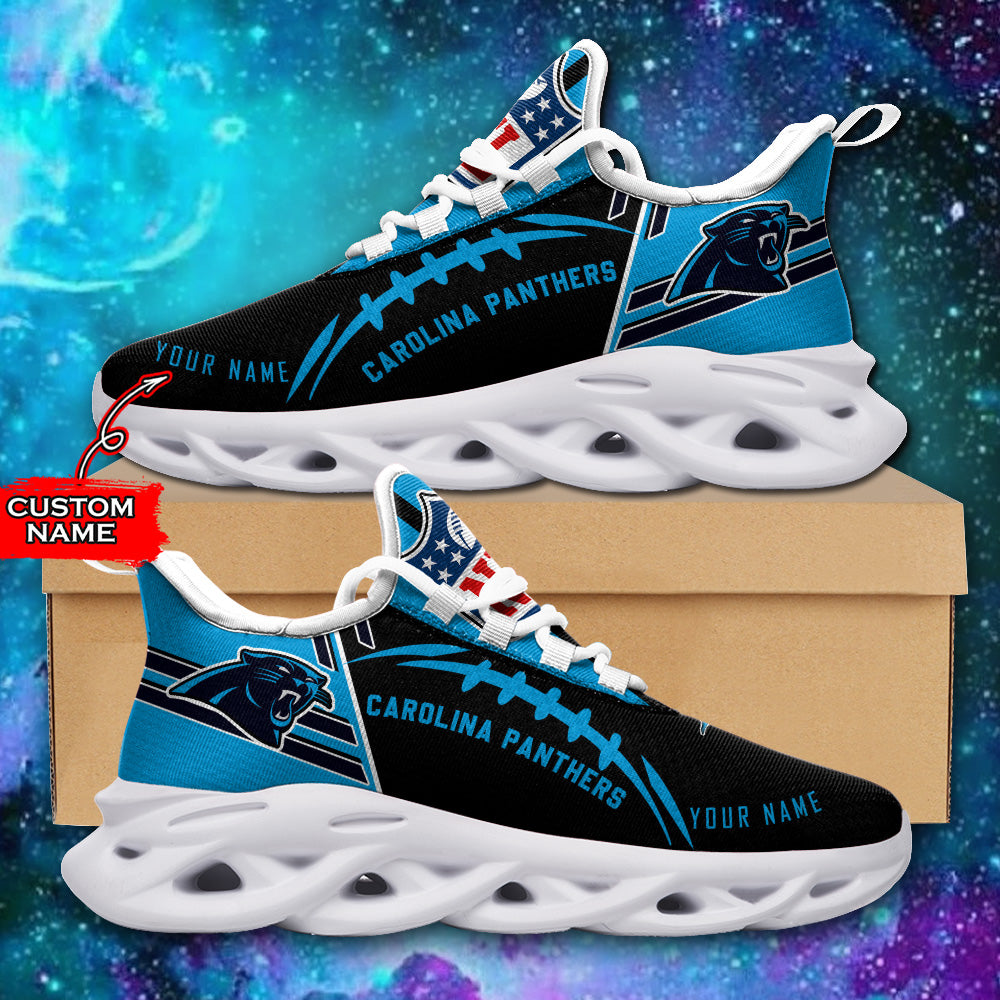 Personalized Carolina Panthers NFL Max Soul Shoes Sneakers for Men And Women – NFL Football Fan Shoes, Team Sneakers