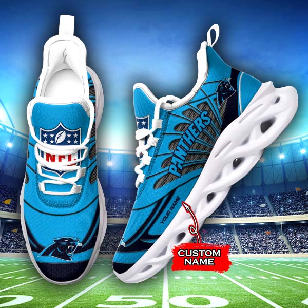 Personalized Carolina Panthers NFL Max Soul Shoes Sneakers for Men And Women – NFL Football Fan Shoes, Team Sneakers