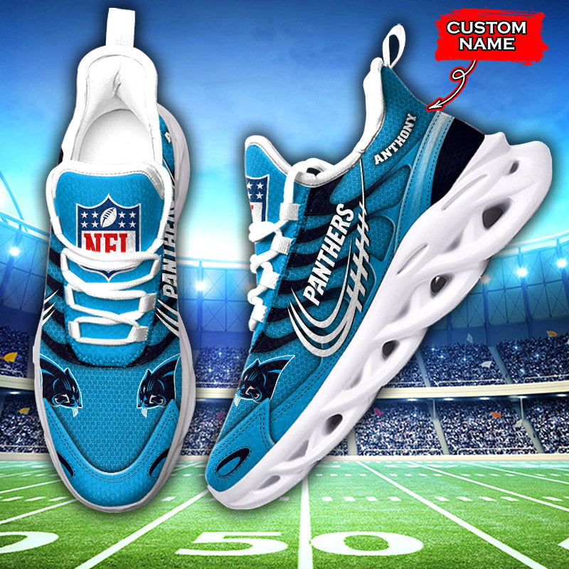 Personalized Carolina Panthers NFL Max Soul Shoes Sneakers for Men And Women – NFL Football Fan Shoes, Team Sneakers