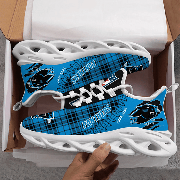 Personalized Carolina Panthers NFL Max Soul Shoes Sneakers for Men And Women – NFL Football Fan Shoes, Team Sneakers