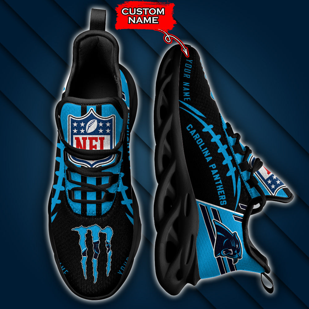 Personalized Carolina Panthers NFL Max Soul Shoes Sneakers for Men And Women – NFL Football Fan Shoes, Team Sneakers - Image 4