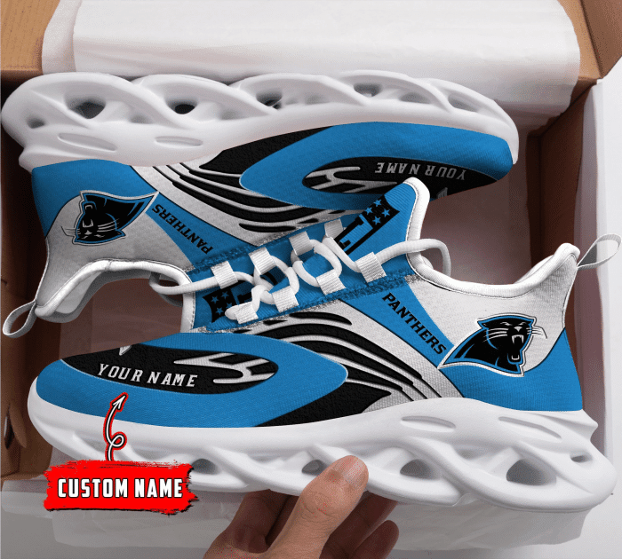Personalized Carolina Panthers NFL Max Soul Shoes Sneakers for Men And Women – NFL Football Fan Shoes, Team Sneakers