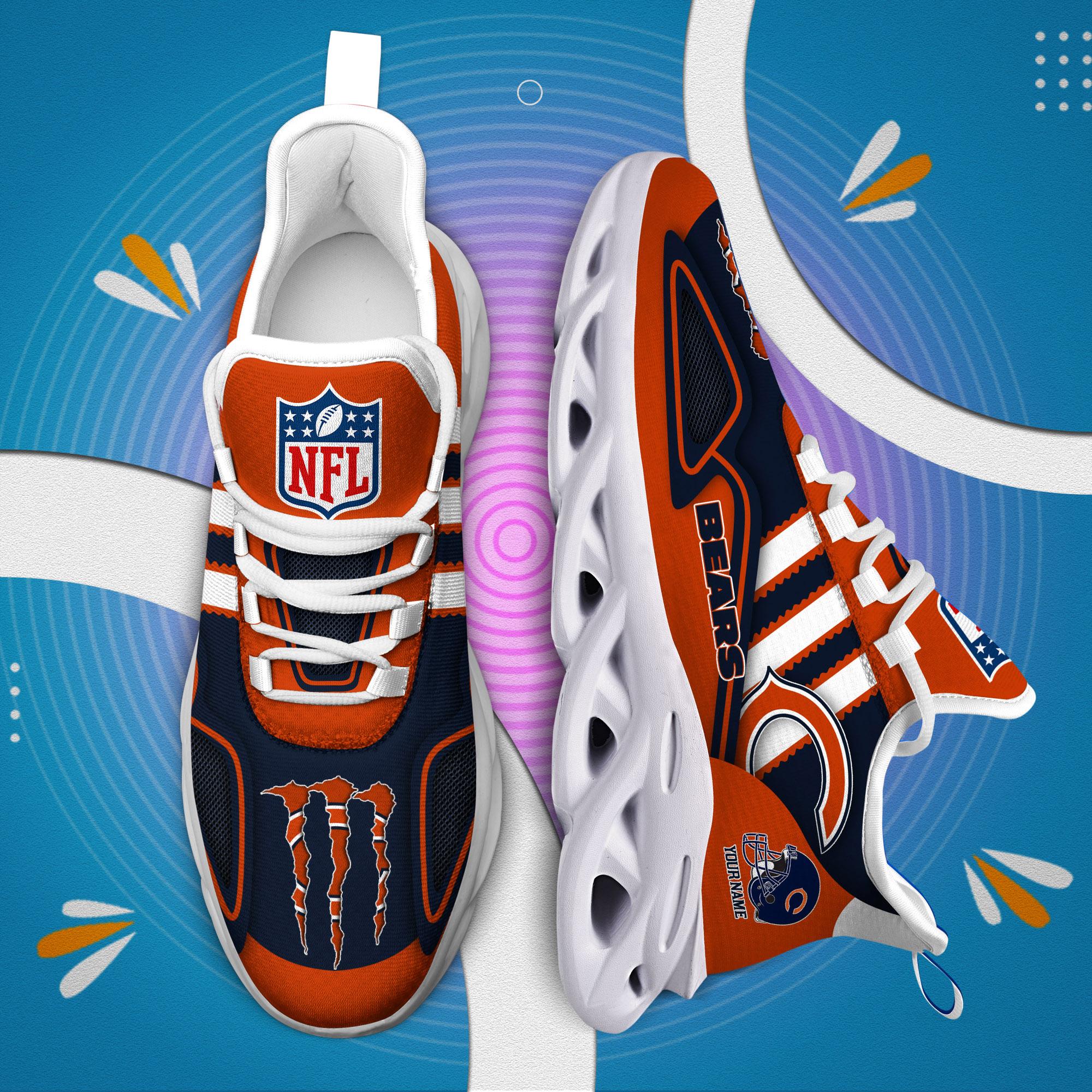 Personalized Chicago Bears Max Soul Shoes Sneakers for Men And Women – NFL Football Fan Shoes, Team Sneakers - Image 5
