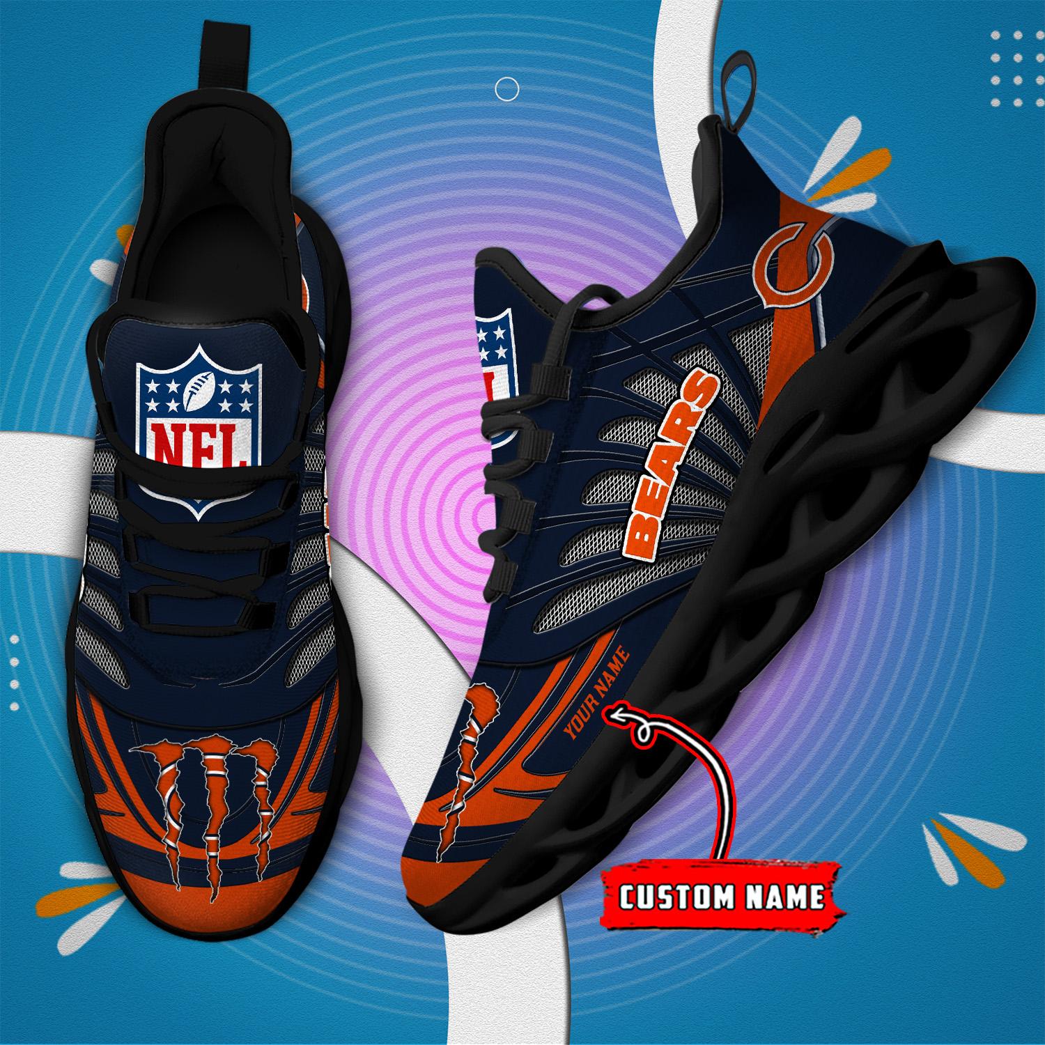 Personalized Chicago Bears Max Soul Shoes Sneakers for Men And Women – NFL Football Fan Shoes, Team Sneakers - Image 6