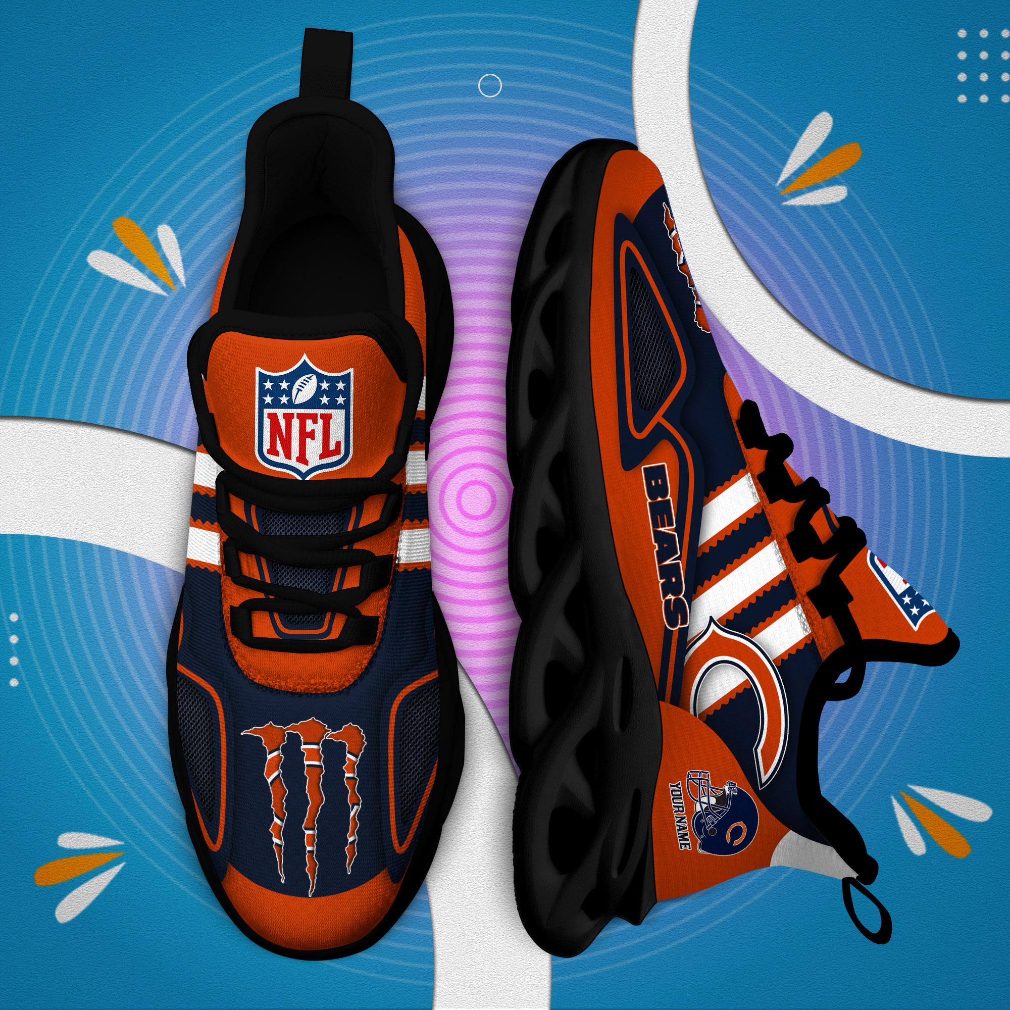 Personalized Chicago Bears Max Soul Shoes Sneakers for Men And Women – NFL Football Fan Shoes, Team Sneakers - Image 4