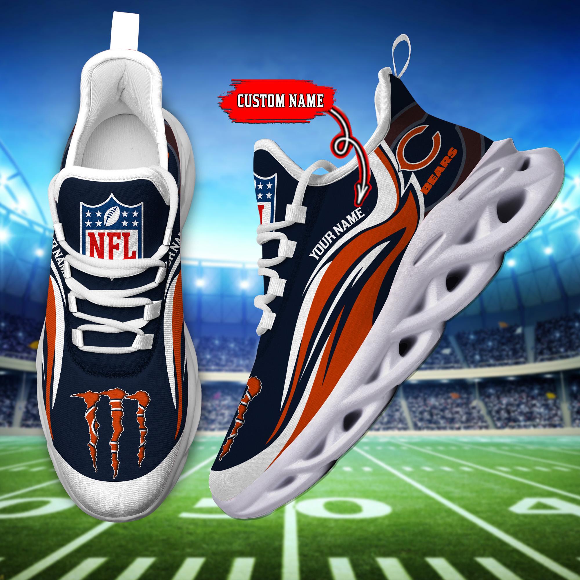 Personalized Chicago Bears Max Soul Shoes Sneakers for Men And Women – NFL Football Fan Shoes, Team Sneakers